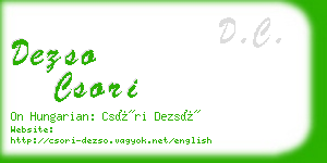 dezso csori business card